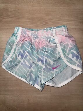 Nike Little Kids Pastel Multi-Color Running Shorts - Pink/Teal/Purple